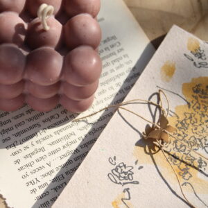 Hand-painted journal + candle