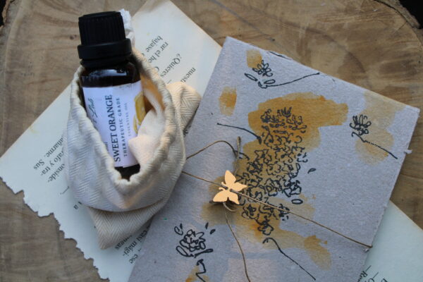 Fragrance Oil + Hand-painted journal